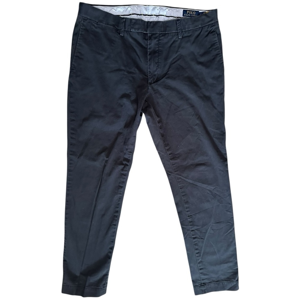 Polo Ralph Lauren 34 x 32 Aviator Navy Blue Stretch Slim Fit Stretch Chino Pants - Picture 6 of 10